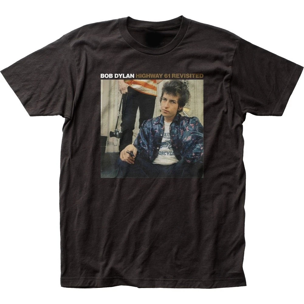 Bob Dylan Highway 61 Mens T-Shirt Music Classic Concert Rock Band Tee New Black