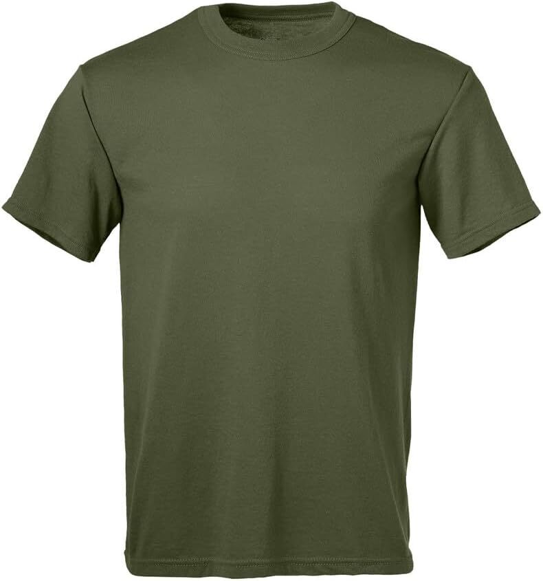 Soffe Men’s 3-Pack USA Poly/Cotton Military Tees – Vintage Style Crewneck Shirts