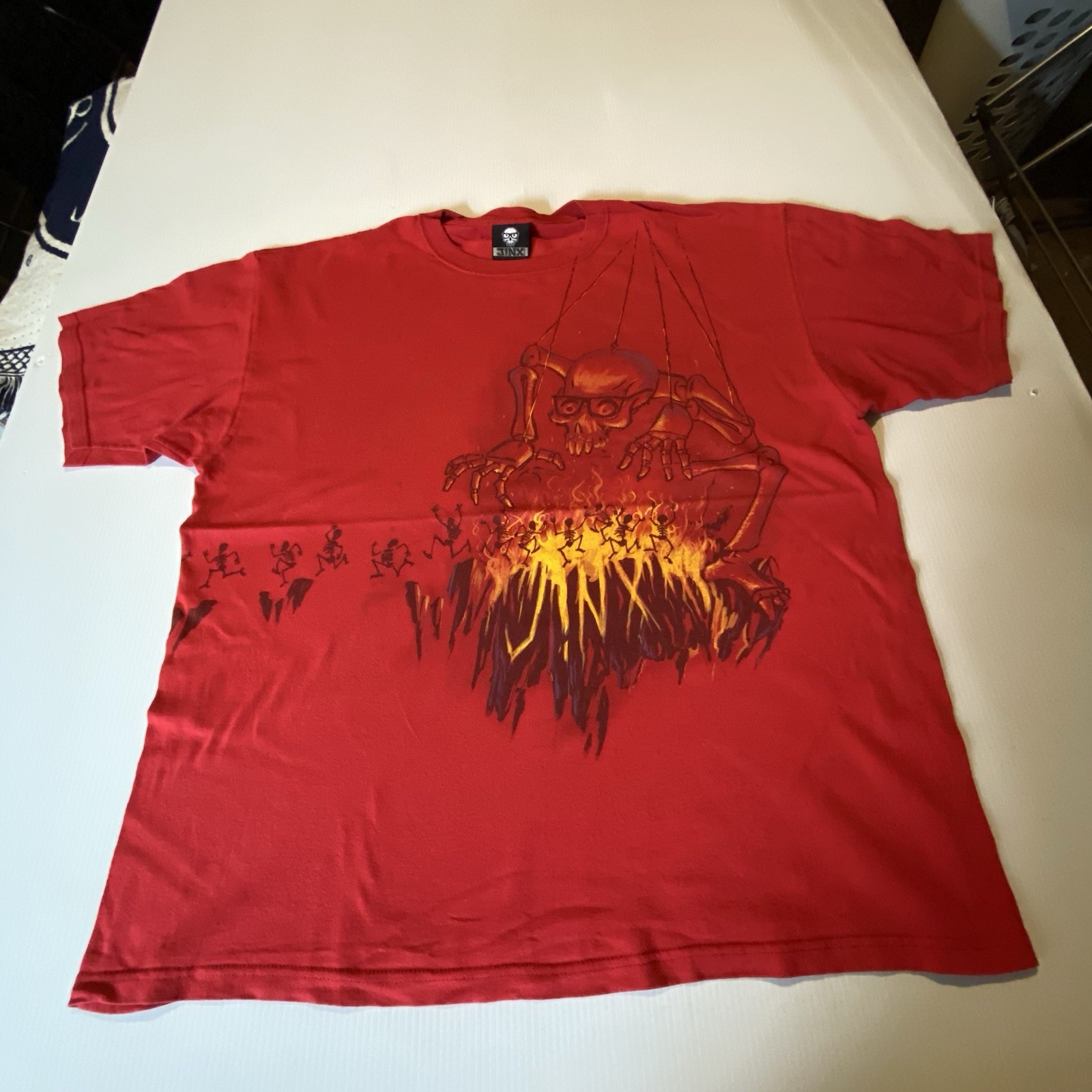 Rare Vintage JINX Puppet Master Big Print Gamer Shirt Sz XXL World of Warcraft