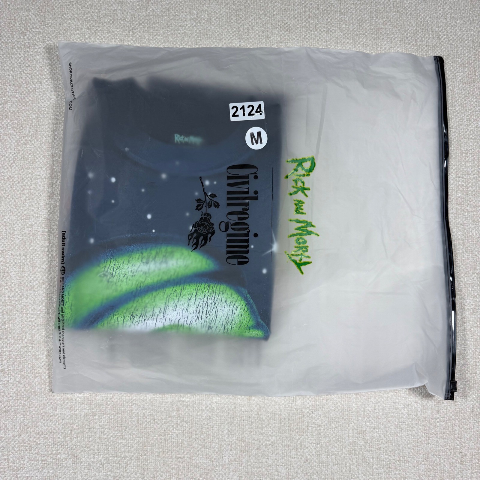 Civil Regime x Rick & Morty Future Misfit Morty 199X Oversized Tee Black Mens M