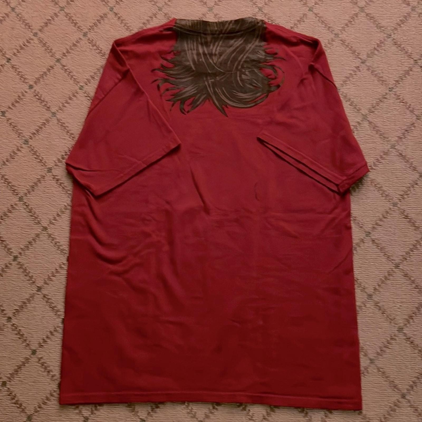 ESPN Lacrosse vintage deep red Flow Chart t-Shirt NWOT L