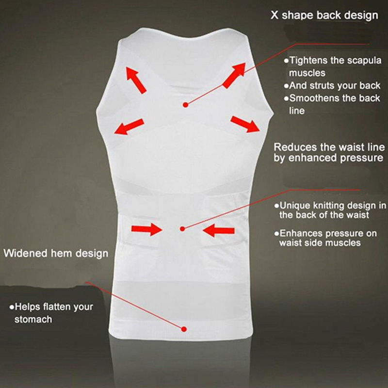 Men Slimming Gynecomastia Chest Belly Compression Body Shaper Tanktop Vest Shirt