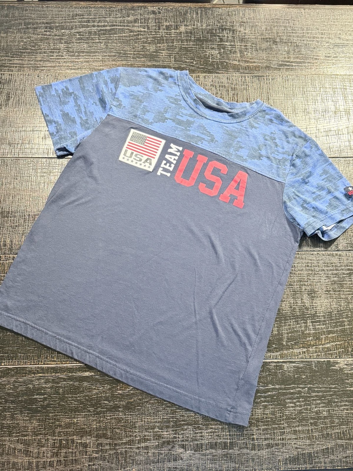 Striker Team USA Blue Camo Panel Graphic T-Shirt
