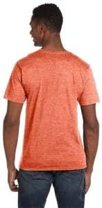 Gildan G64V Men’s 4.5 Oz Softstyle V-Neck T-Shirt Heather Orange S
