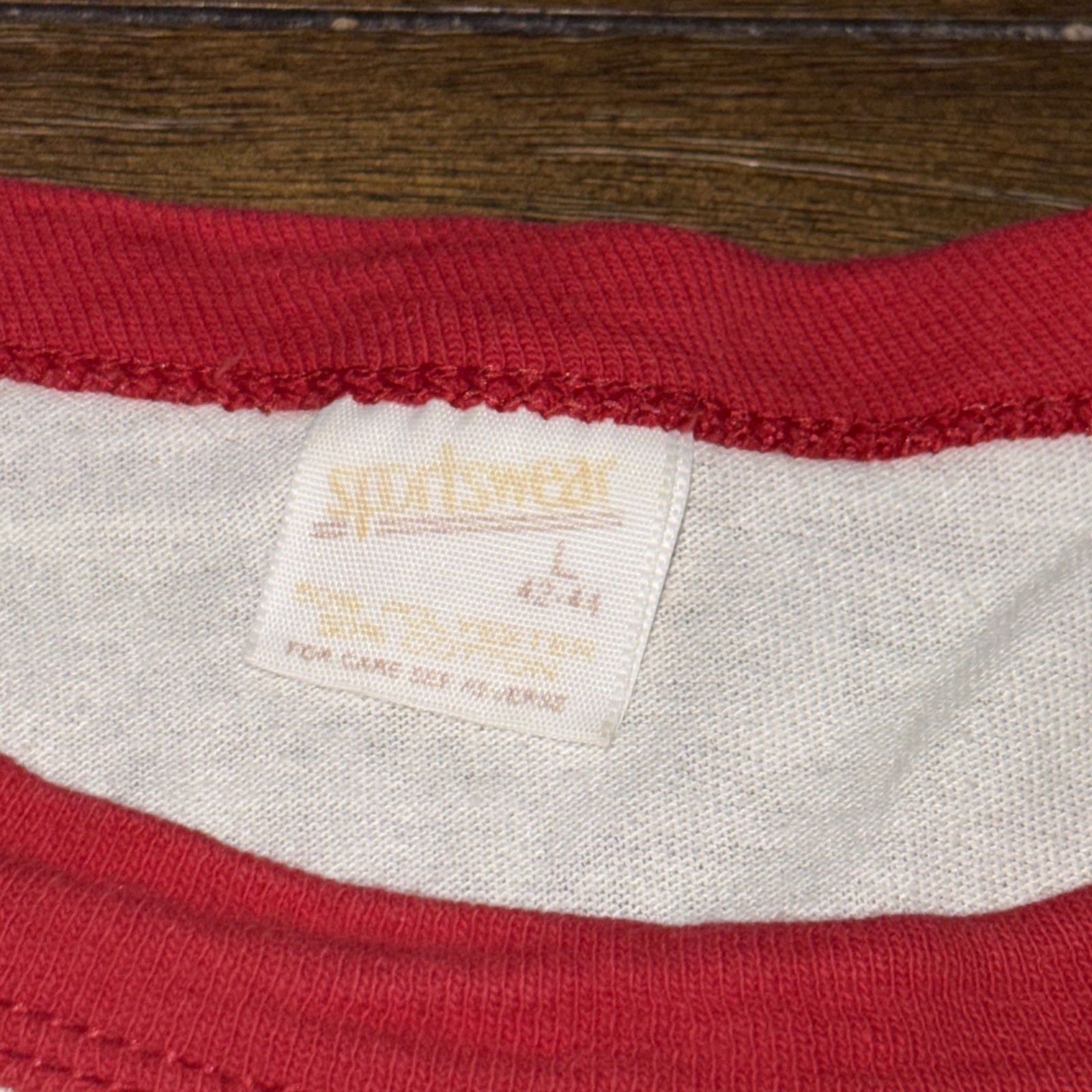 Vintage 70s – 80s Chuck Norris Super Star Karate Champ Ringer Single Stitch Sz L