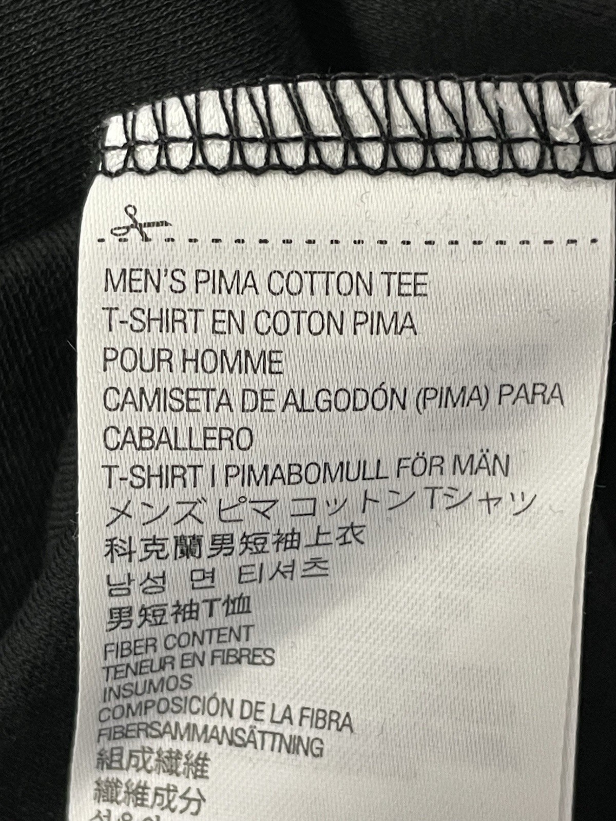Kirkland Signature Men’s Lot of (5) BLACK 100% Pima Tee Pick Size M, L, XL NWT
