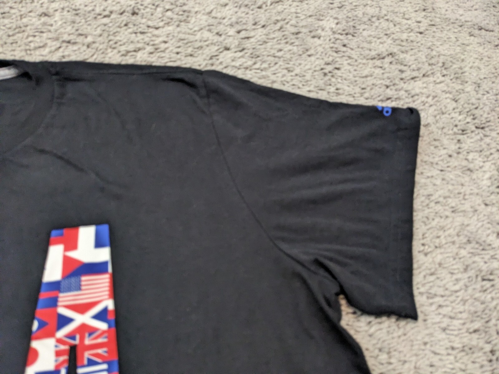 Adidas T Shirt Mens 2X USA Tee Black Red White Blue Patriotic Flag Climalite