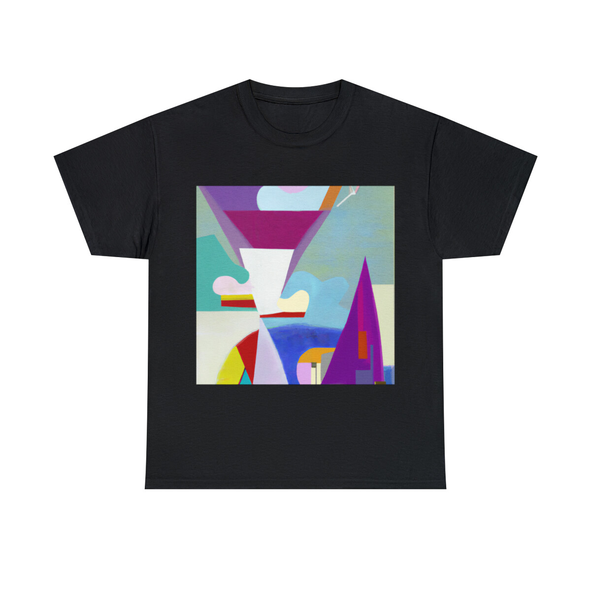 Contemporary Abstract Art T Shirt Unisex Adult Vibrant Bold Modern Expressionism
