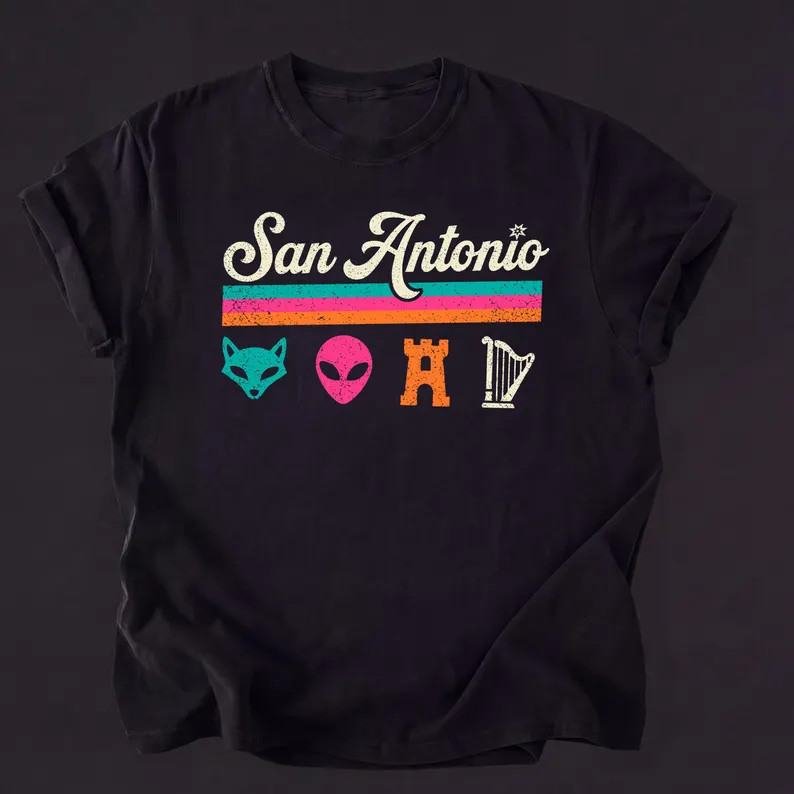 San Antonio Fox Alien Castle Harper Shirt, Retro Texas Basketball Tee