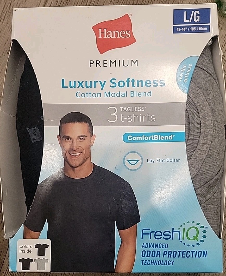 Hanes Men Crew neck T-Shirt 3-Pack ComfortSoft 100% Cotton Heavyweight Tee Plain