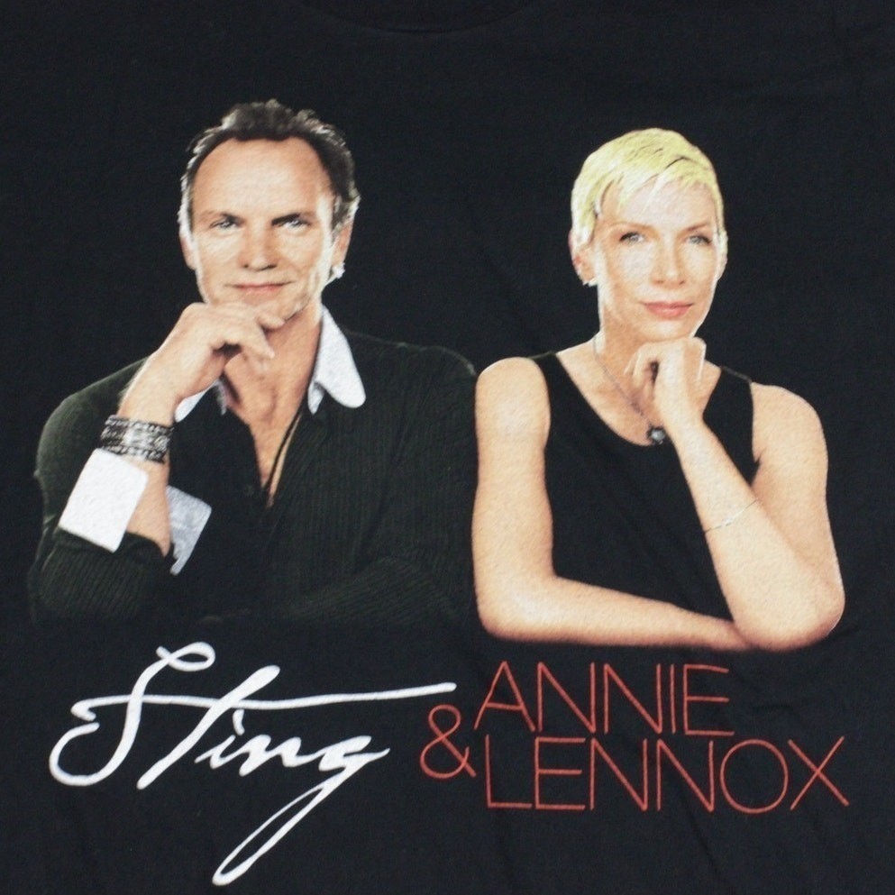 Y2K Sting Annie Lennox Sacred Love Tour 2004 Concert T Shirt Black Mens XXL