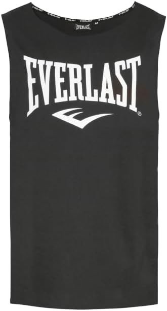 Everlast Men’s Black Sleeveless Shirt Glenwood Tank Logo Vest – 2 Pack (S01)
