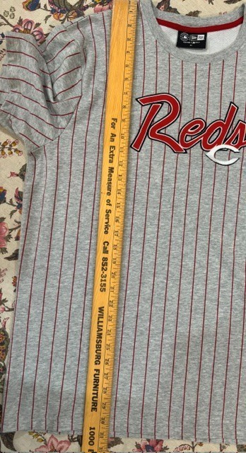 New Era Cincinnati Reds Grey THROWBACK Design Short Sleeve Tshirt Mens XL