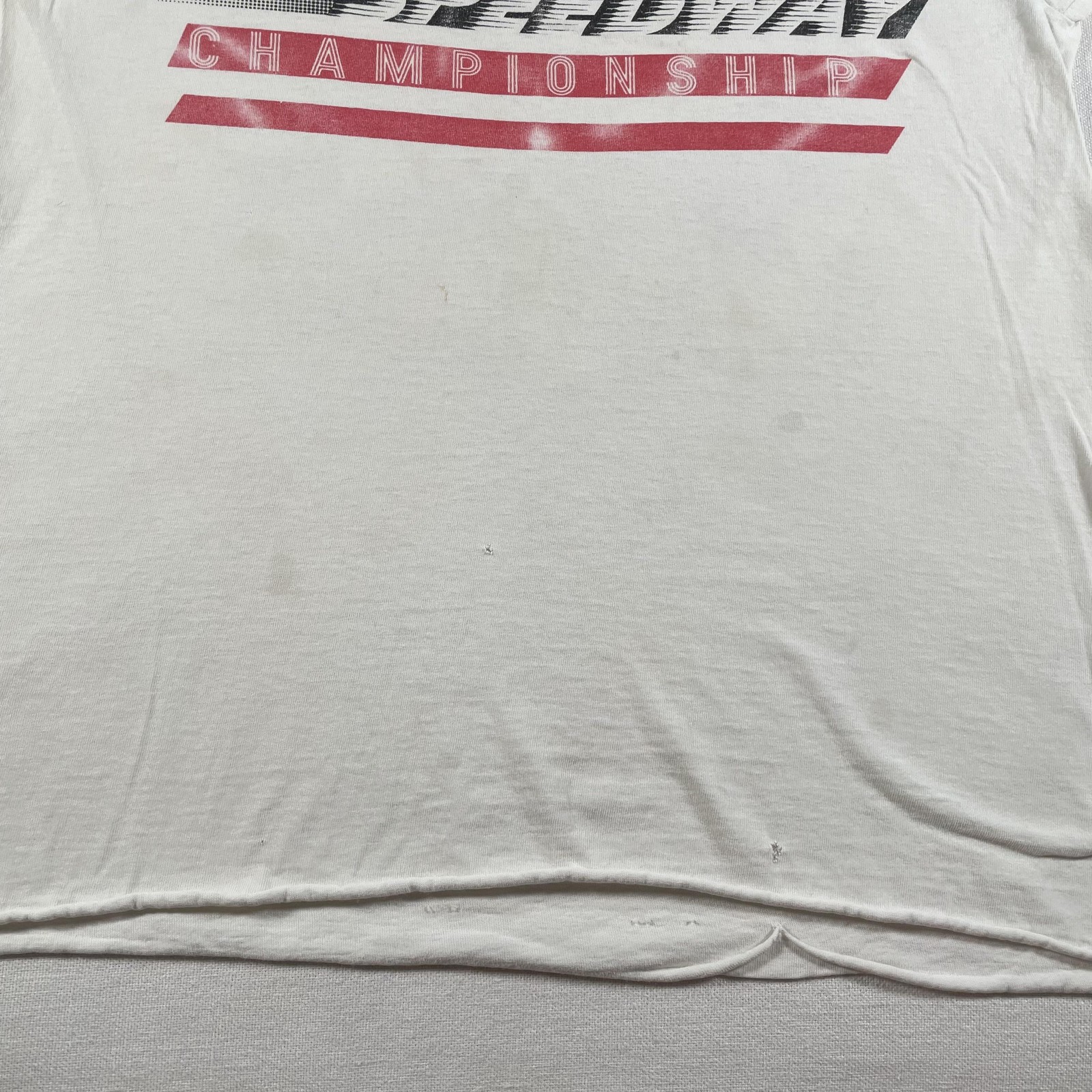 Vintage Speedway Racing Shirt Mens Large White Coors USA Moto Championship 80s