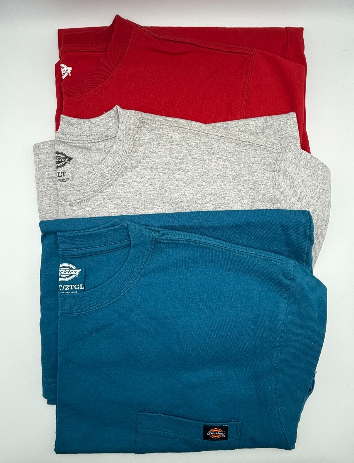 Lot of 3 Dickies Men’s 2XLT Short Sleeve Work/Tee Shirts-New Without Tags