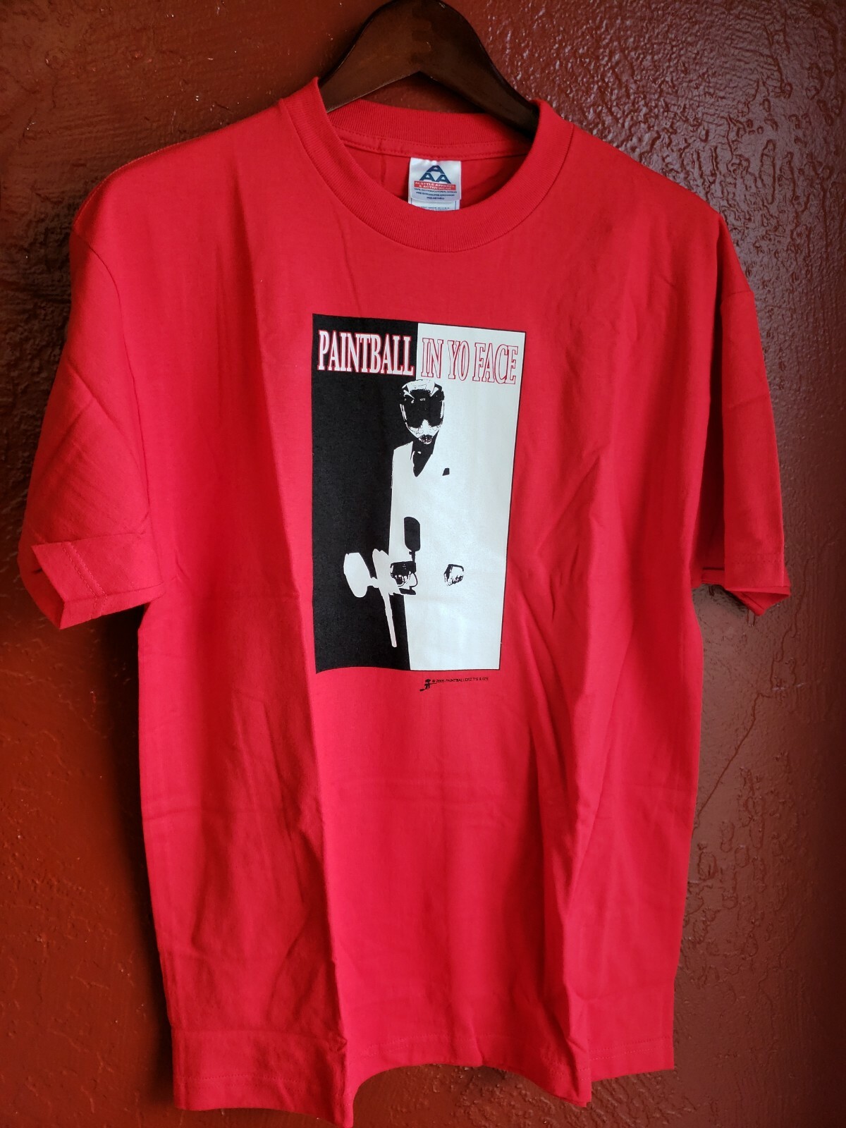 Paintball T-Shirt Short sleeve M, L, XL, XXL, XXXL Red Paintball in Yo Face