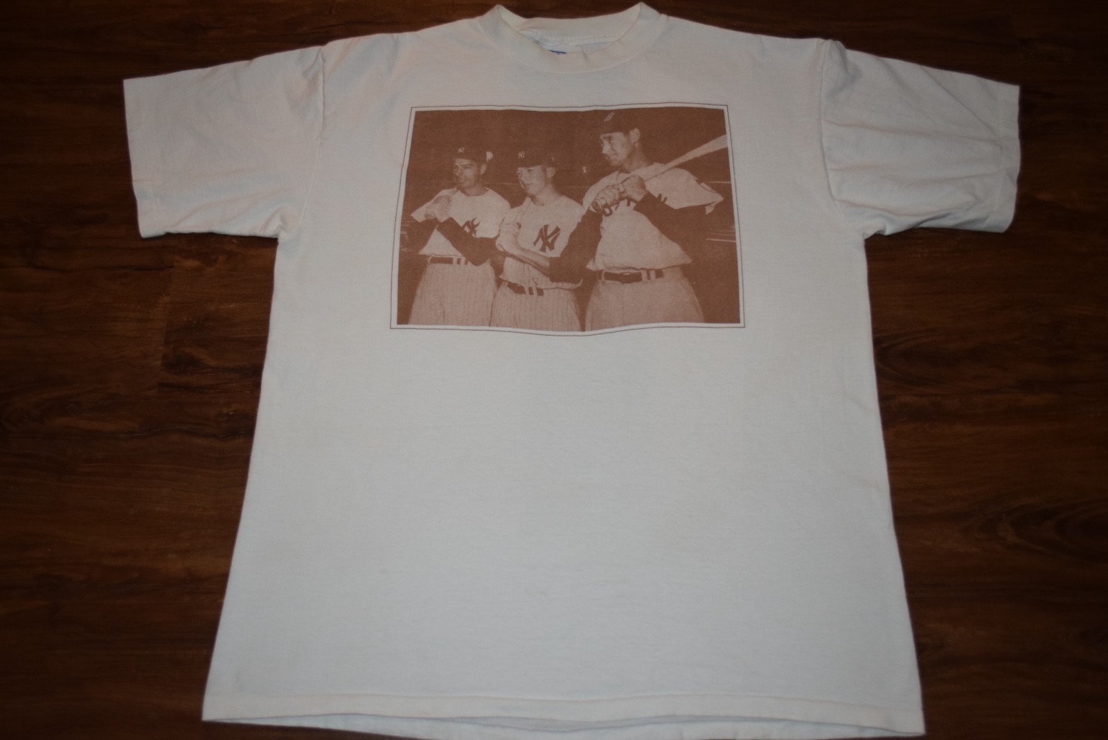Mickey Mantle Joe Dimaggio Ted Williams vtg NY Yankees Boston Red Sox t shirt XL