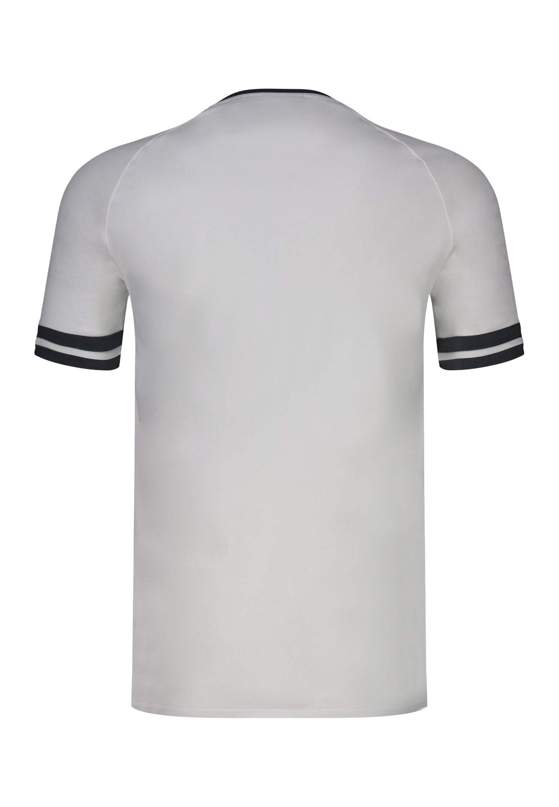 SikSilk Men’s Short Sleeved Muscle Fit Tournament T-Shirt Tee White and Grey