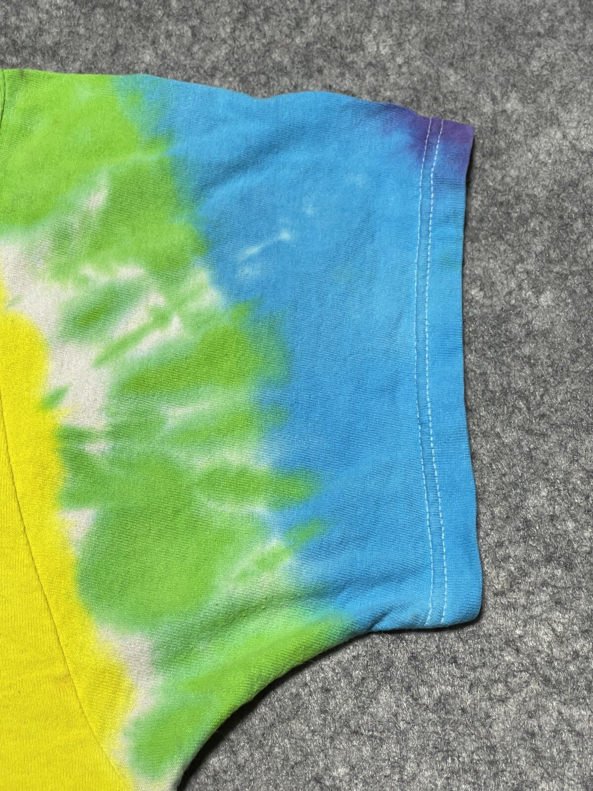 VINTAGE XL Tie Dye Colorful Swirl FOTL Shirt Blank Skater Grunge Dance Rave