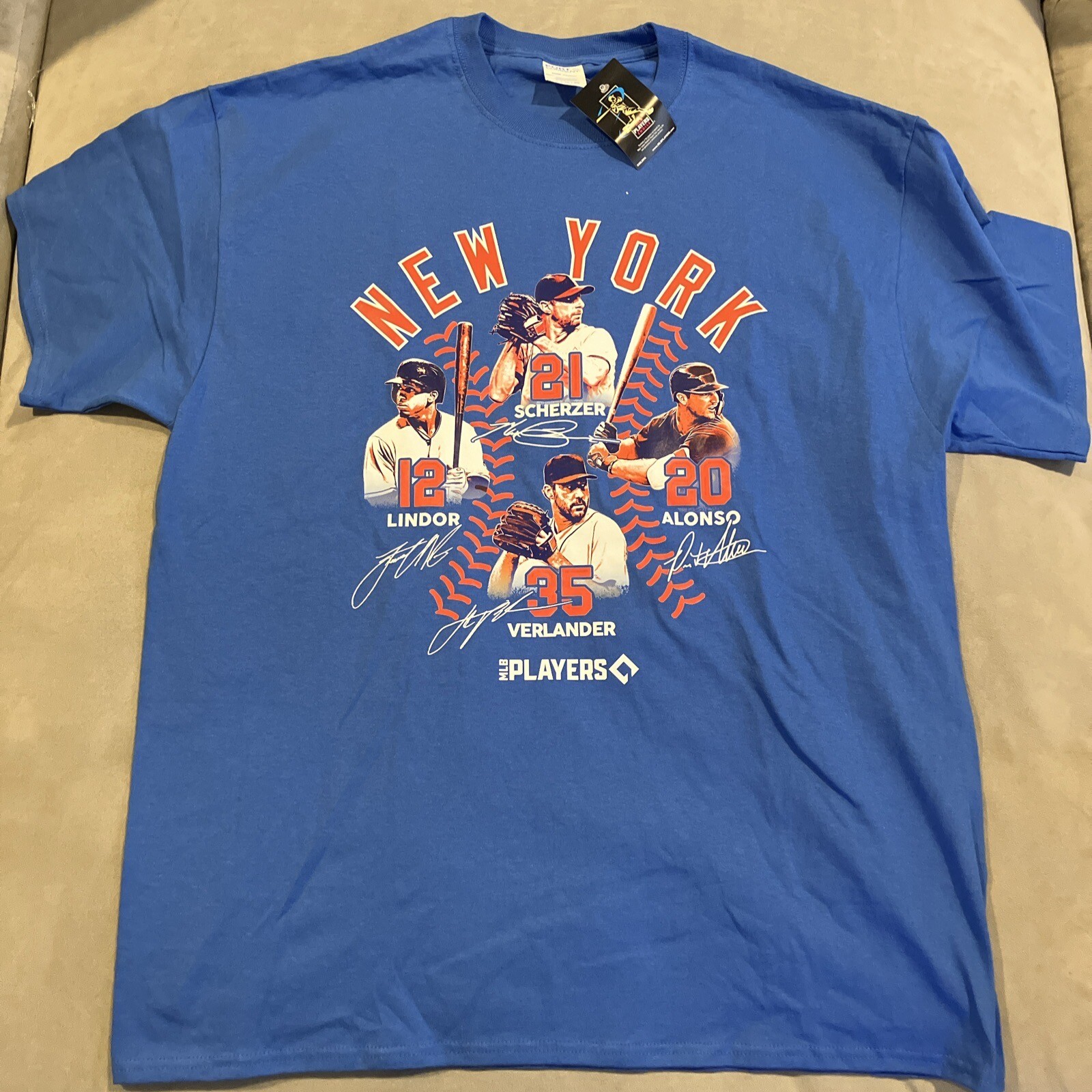 NWT -NY METS – MLB PLAYERS – LINDOR – ALONSO – VERLANDER – SCHERZER T-SHIRT – XL
