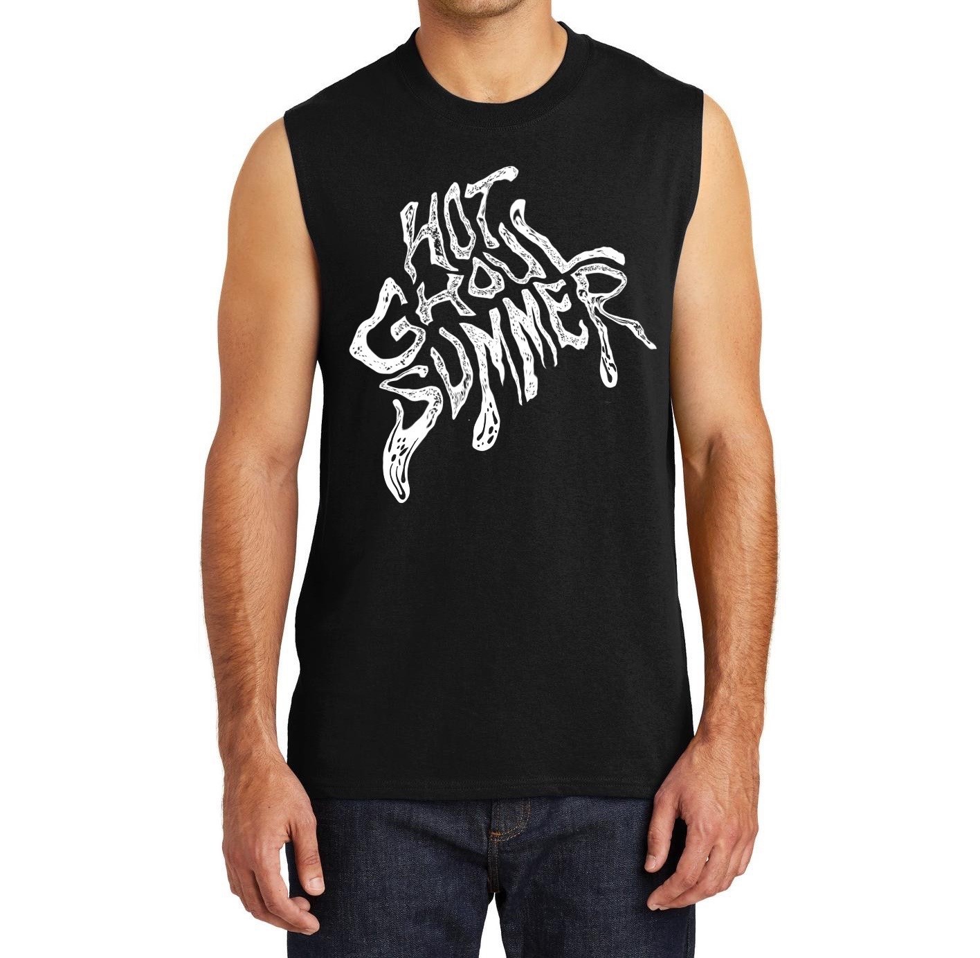 Gothic Graphic Sleeveless Tee – “Hot Ghoul Summer” and Dark Castle Skull Art