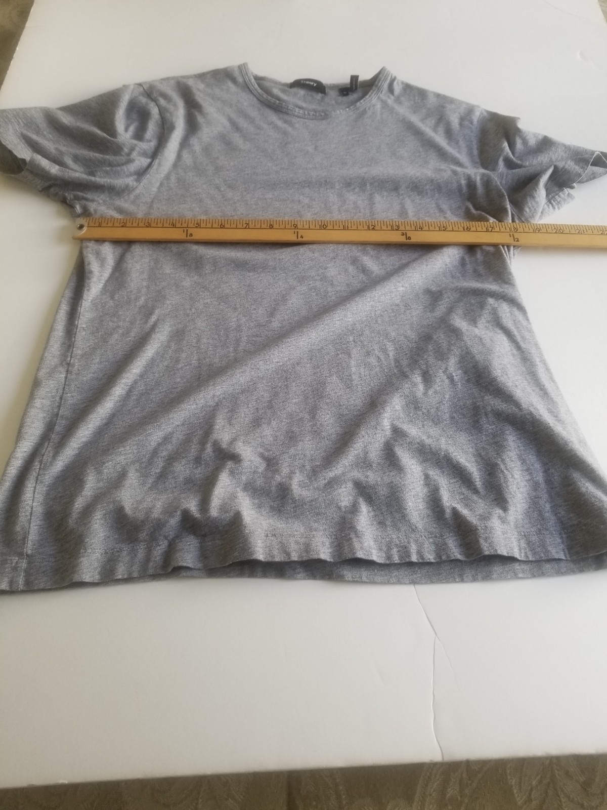 Theory 100% Pima Cotton CrewNeck T-Shirt Mens Medium Grey Peru