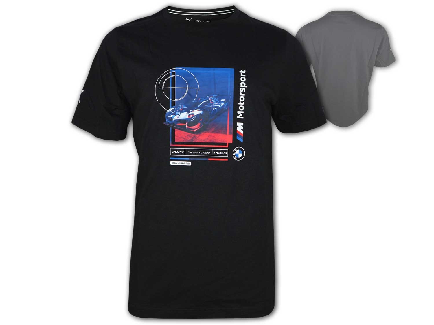 Puma BMW MMS Car Graphic Tee 2 Black BMW Motorsport T-Shirt Fan Jersey M-3XL