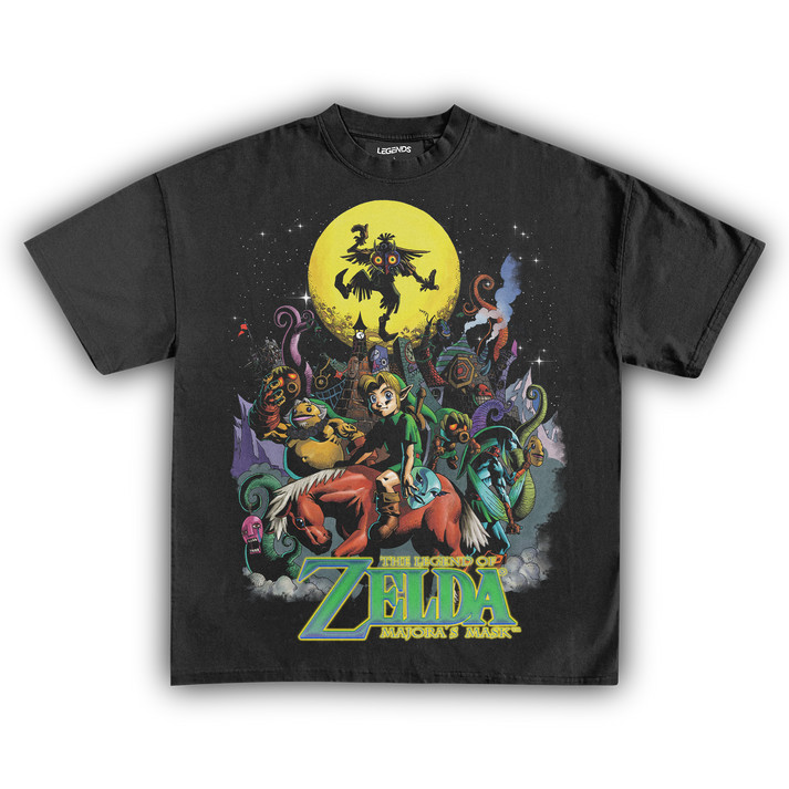Legend Of Zelda Majora’s Mask Retro Game T Shirt S-5XL