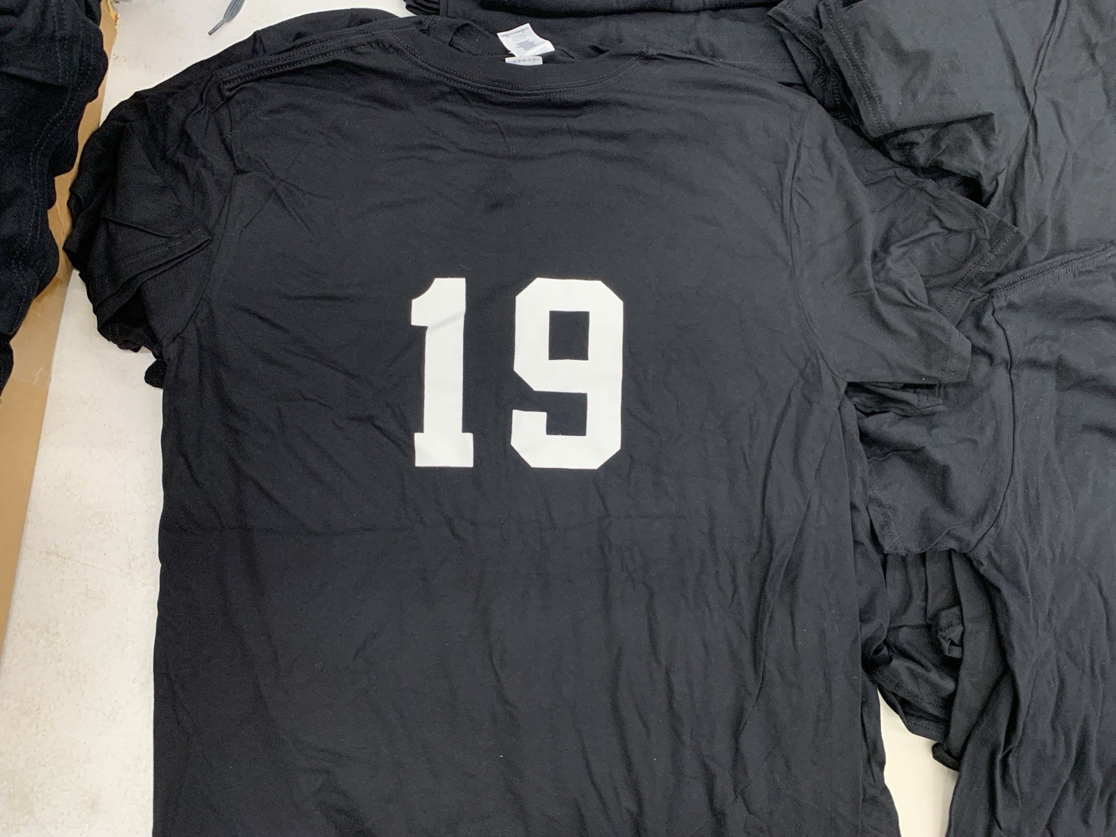 Gildan Soft Style Adult XS S M L XL Number Jersey T-Shirts White Black Team Set