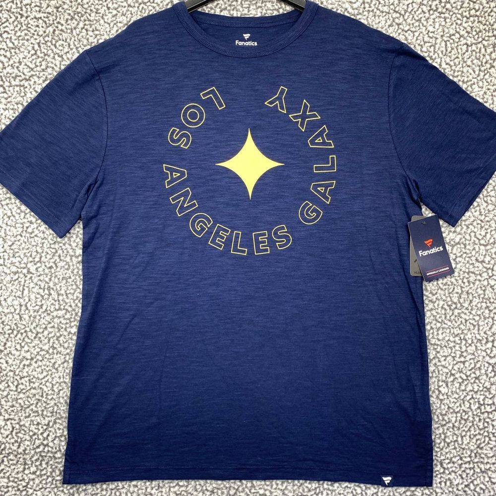 Los Angeles Galaxy Shirt Men Large Fanatics Short Sleeve Crew Neck Cotton New