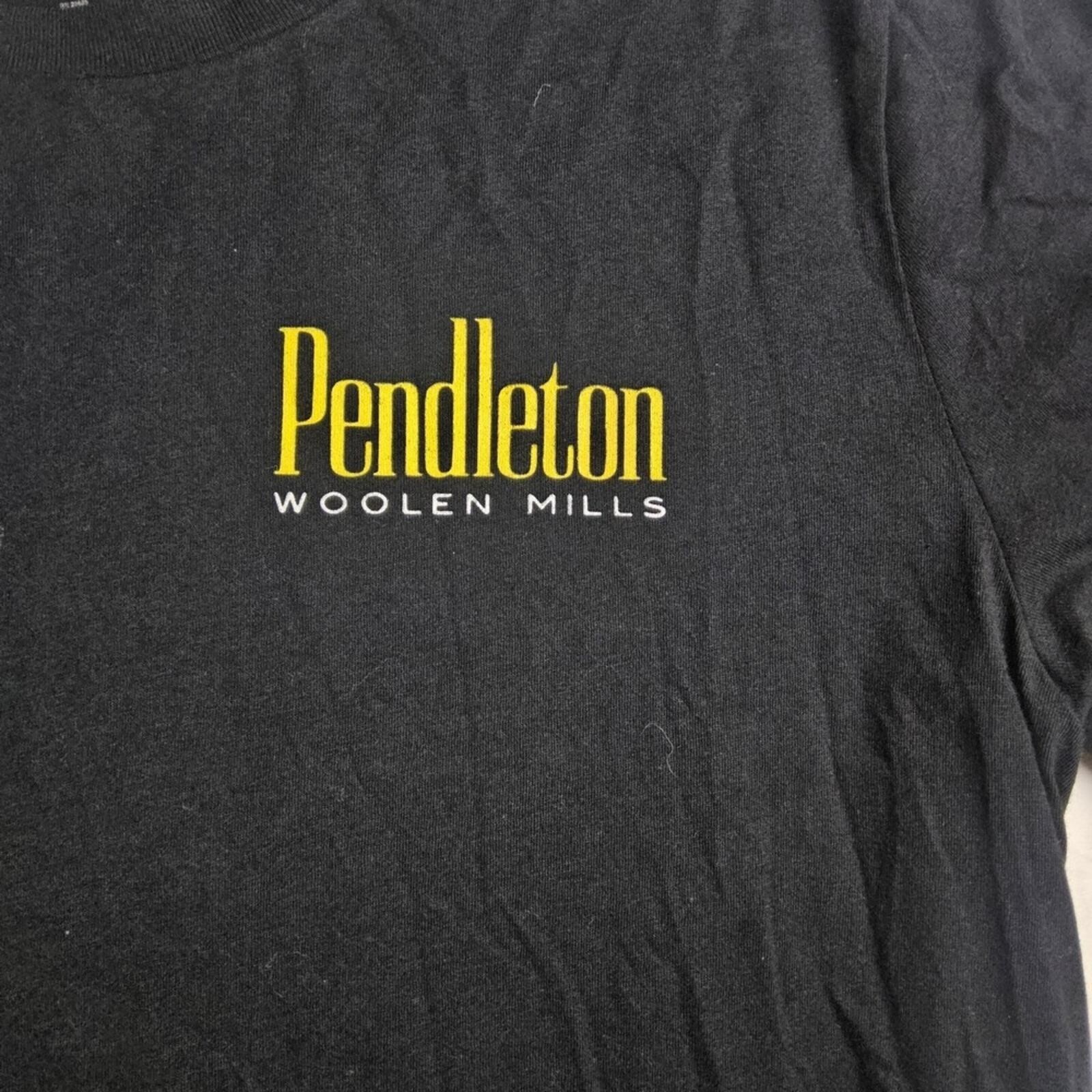 Pendleton Woolen Mills Buffalo Graphic T-Shirt Men’s Large NWT Black Cotton Tee