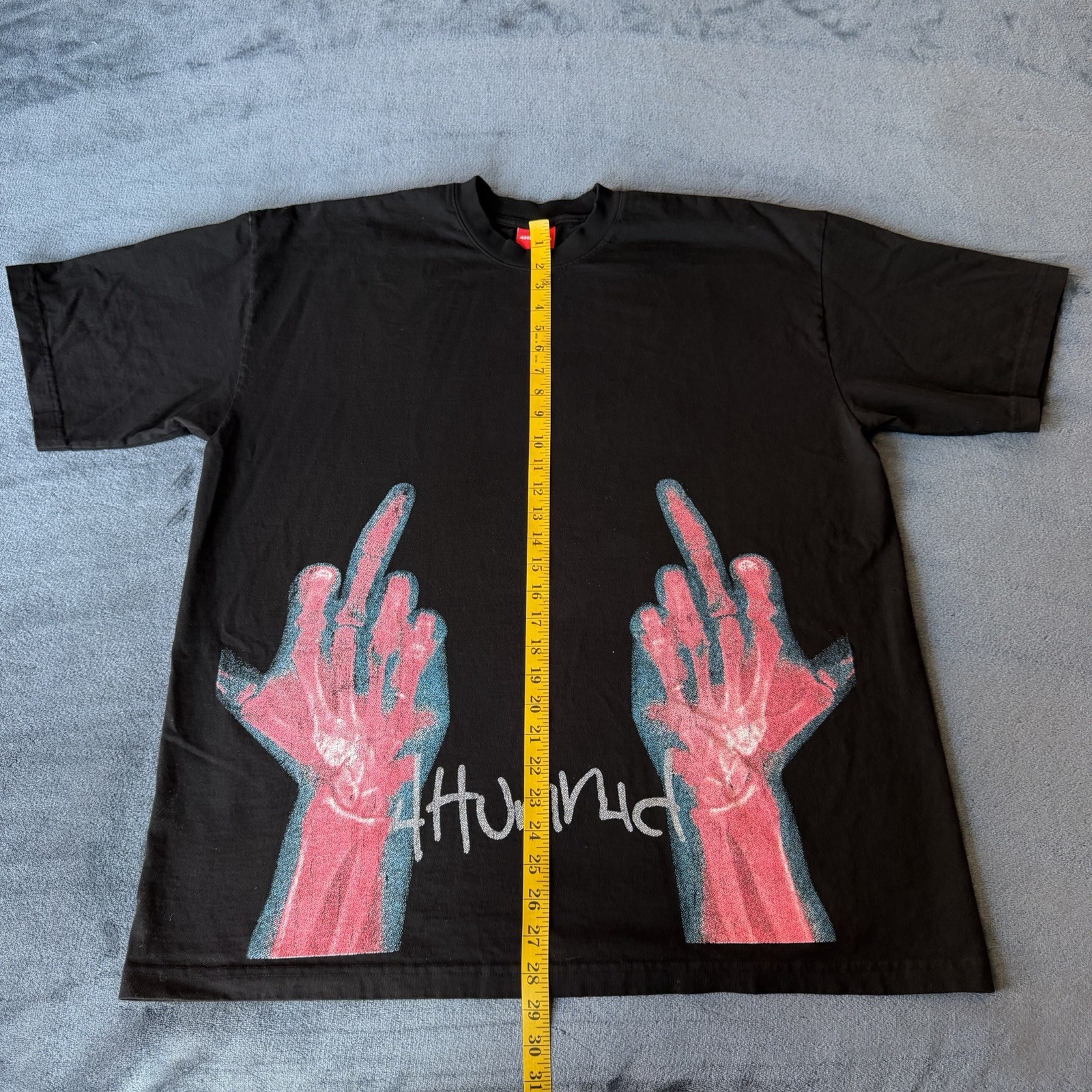 4 Hunnid X-Ray Hands Short Sleeve Black Logo T-Shirt XL