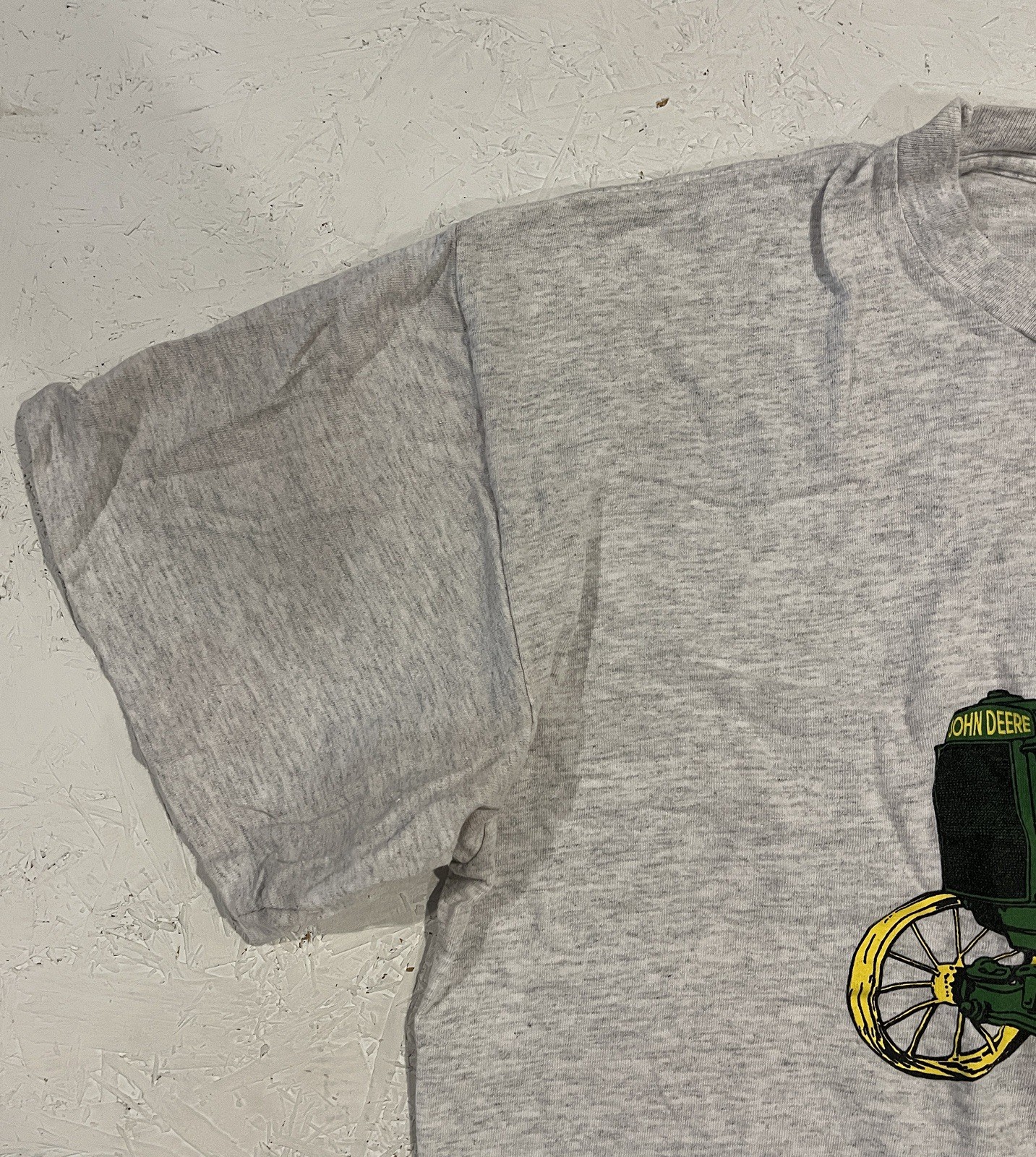 Vintage John Deere Shirt Mens 2XL Tractor 1936 D Gray Short Sleeve Farm