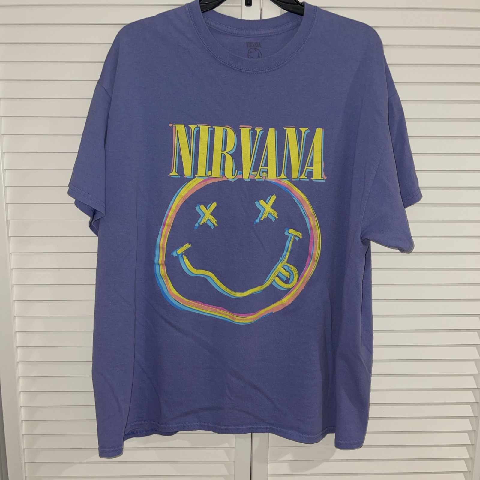 Nirvana Multi Color Smiley Trippy Variation T-shirt Size XL