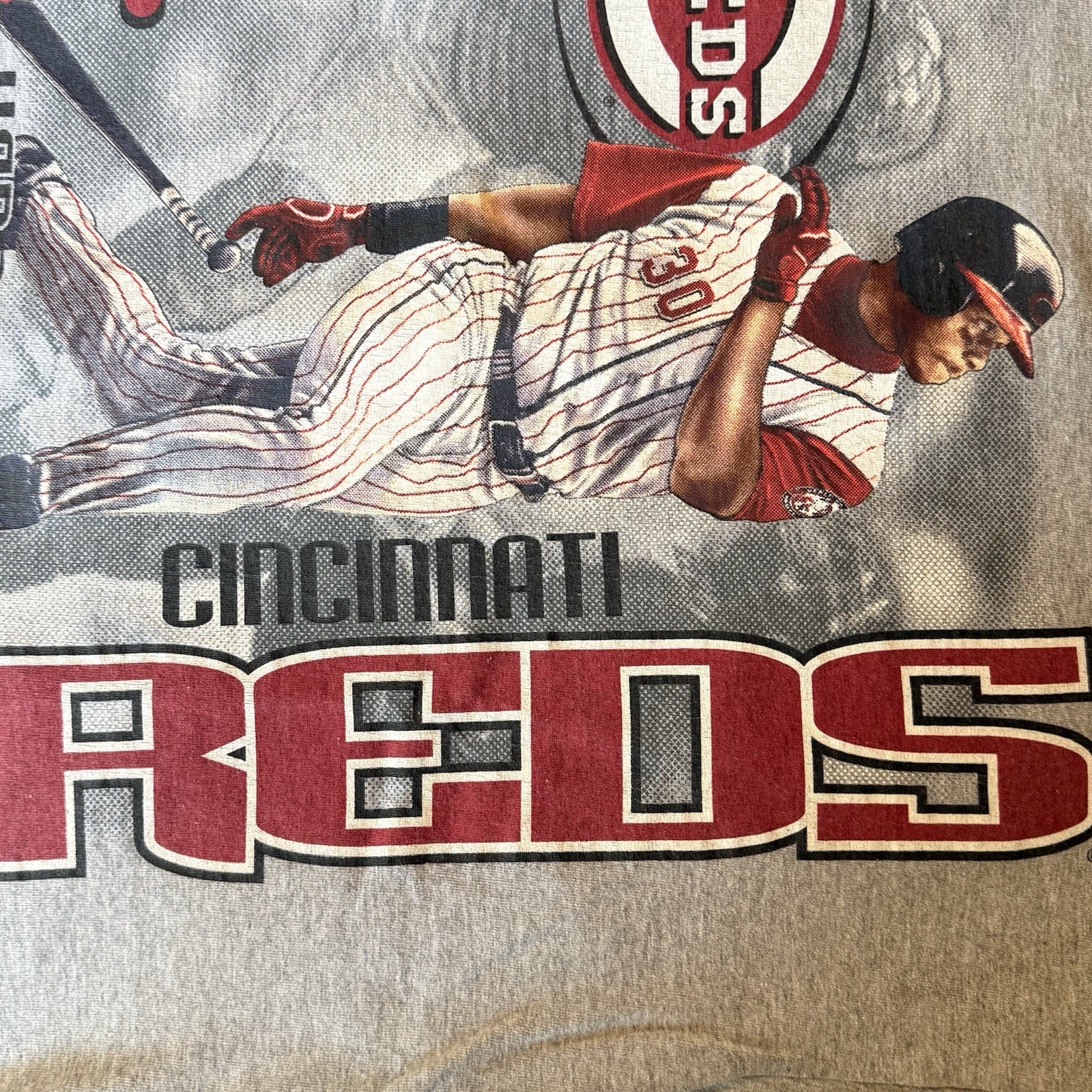 KEN GRIFFEY JR Cincinnati Reds MLB Licensed T-Shirt 2000 LARGE Preowned VTG