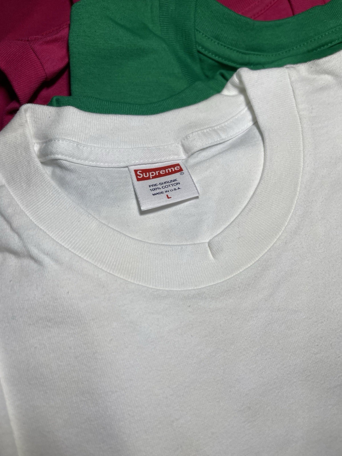 Supreme Blank Shirt Lot LS SS Multicolor NWOT Made In USA Box Logo Streetwear