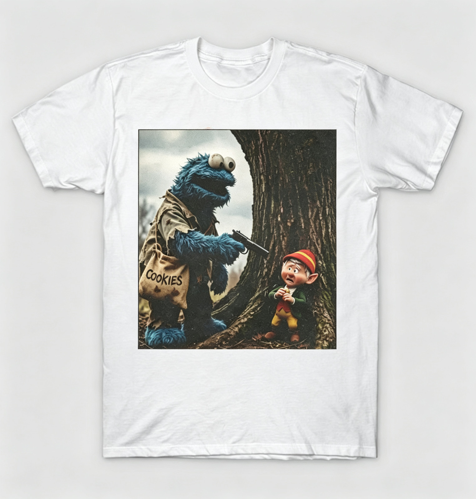 Give Me All Cookies Tee, Cursed Edgy Meme Parody Crew Neck T-Shirt