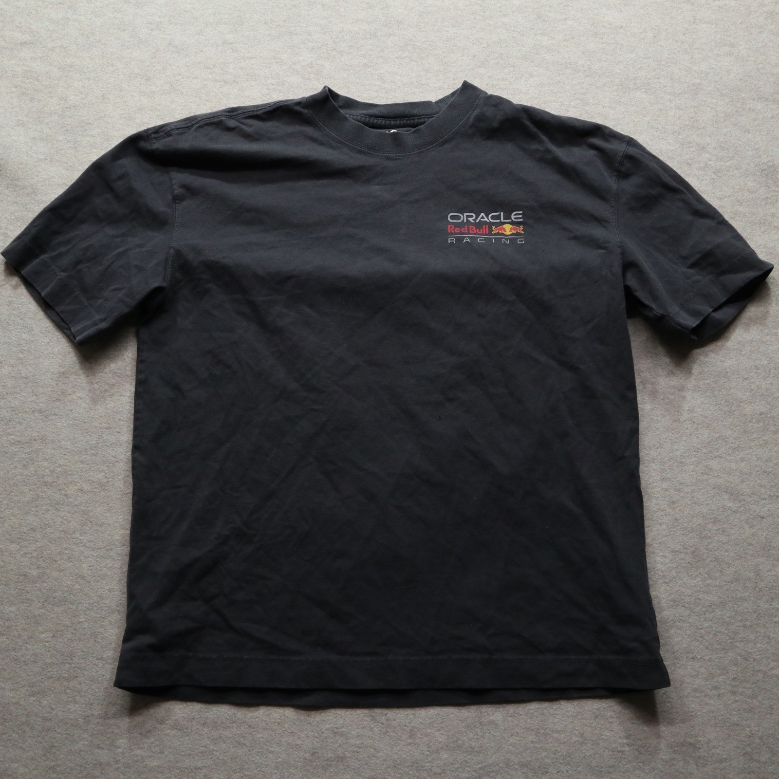 Hollister Red Bull Racing T-Shirt Large Boxy Fit Modern F1 Graphic Tee Black