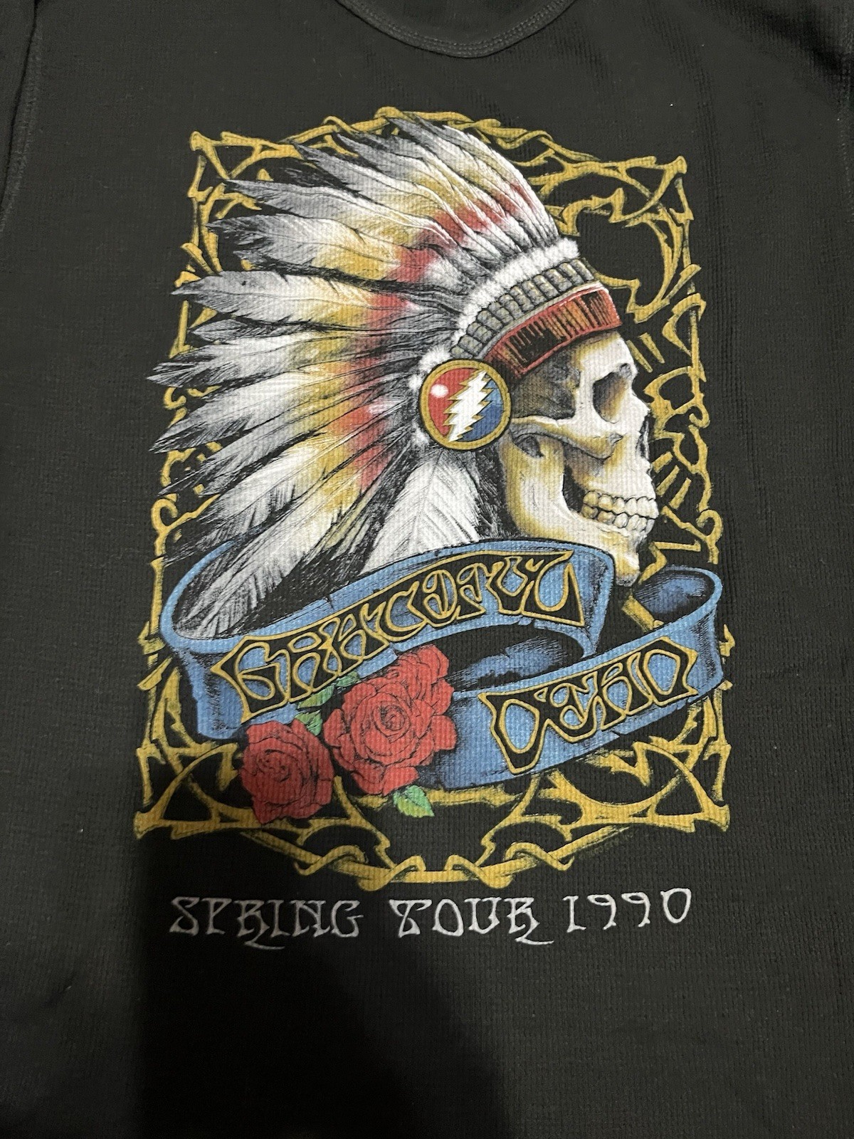 GRATEFUL DEAD-SPRING TOUR ’90-LONG SLEEVE BLACK T-SHIRT – XXL Garcia,Lesh