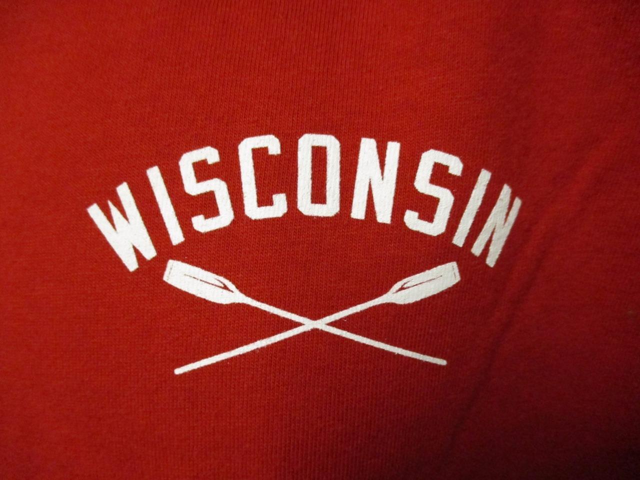 NEW Wisconsin Adult Mens Sizes XS-S-M-L-XL Graphic Boat Long Sleeve Shirt