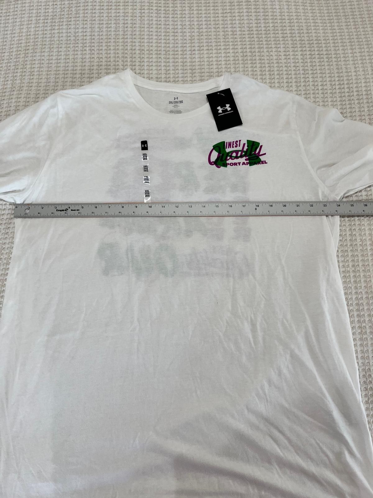 Under Armour Men’s Extra Large XXL 2XL Vintage Type T-Shirt White Loose NWT