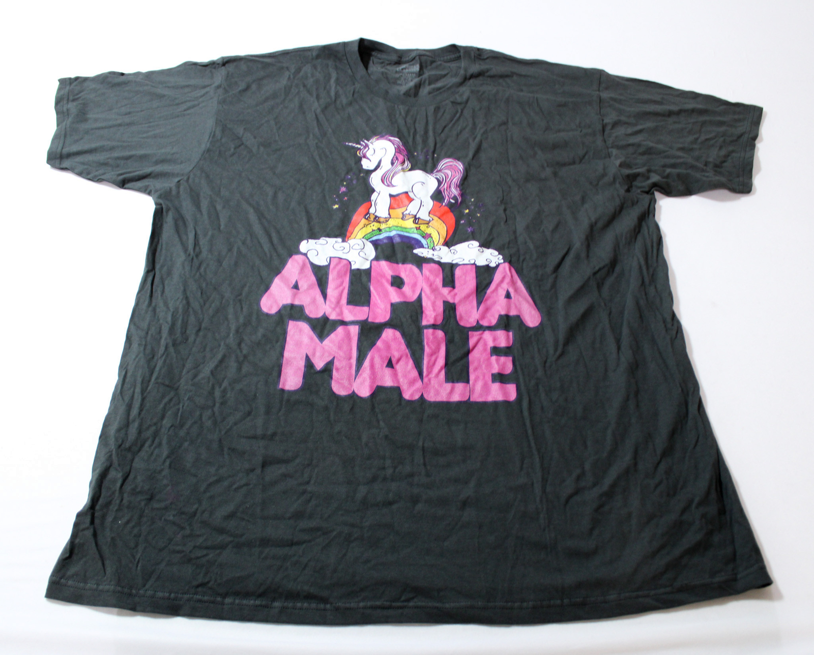 American Classics Men’s Unicorn Alpha Male T-Shirt CD4 Charcoal Size 2XL