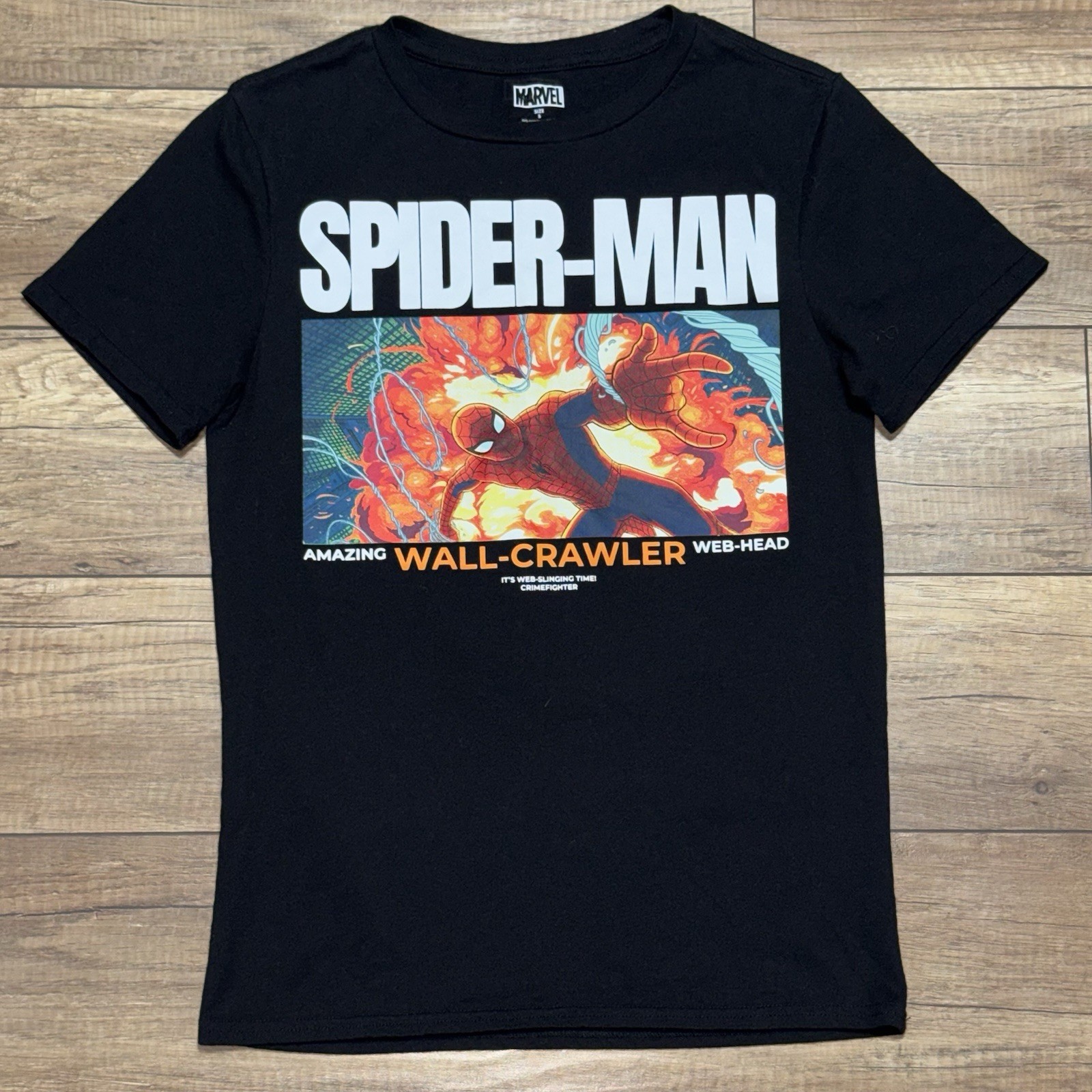 Spider Man Marvel Wall Crawler Web Head Super Hero Comic Graphic T Shirt Mens S