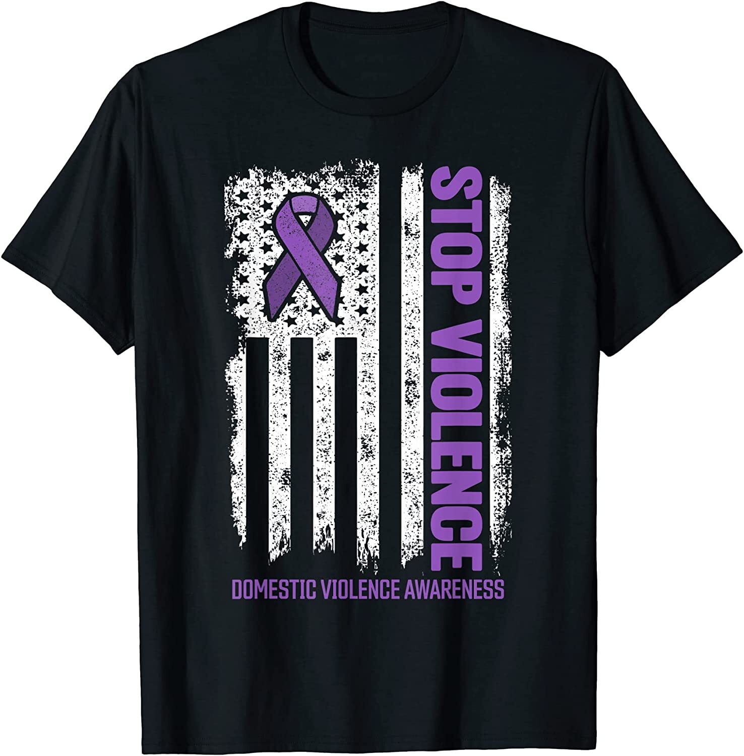 NEW LIMITED Stop Violence End the Silence Domestic Violence Awareness T-Shirt