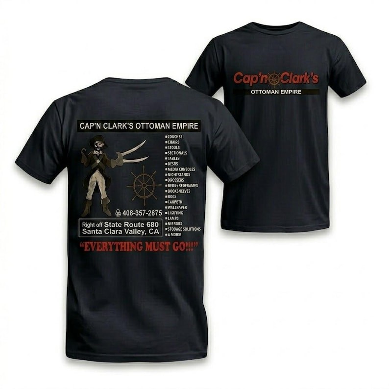 Cap’n Clark’s Ottoman Empire Shirt – Funny Pirate Furniture Vintage Tee
