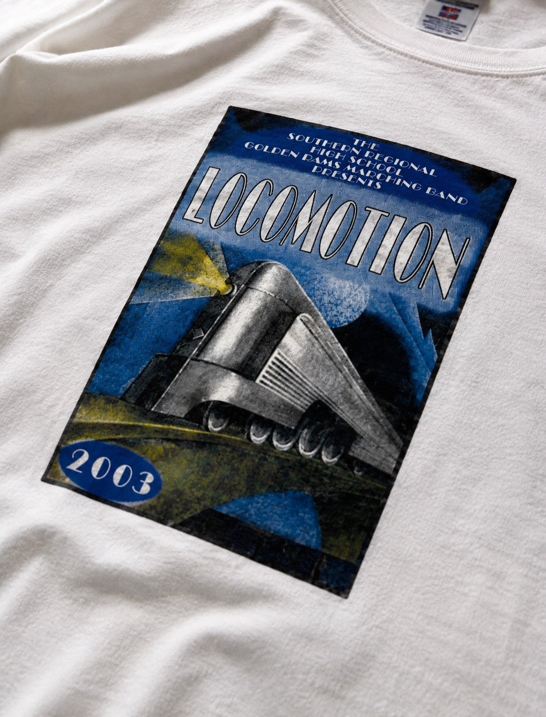 Vintage 2003 Locomotion Train Graphic Marching Band Tour T-Shirt 3XL