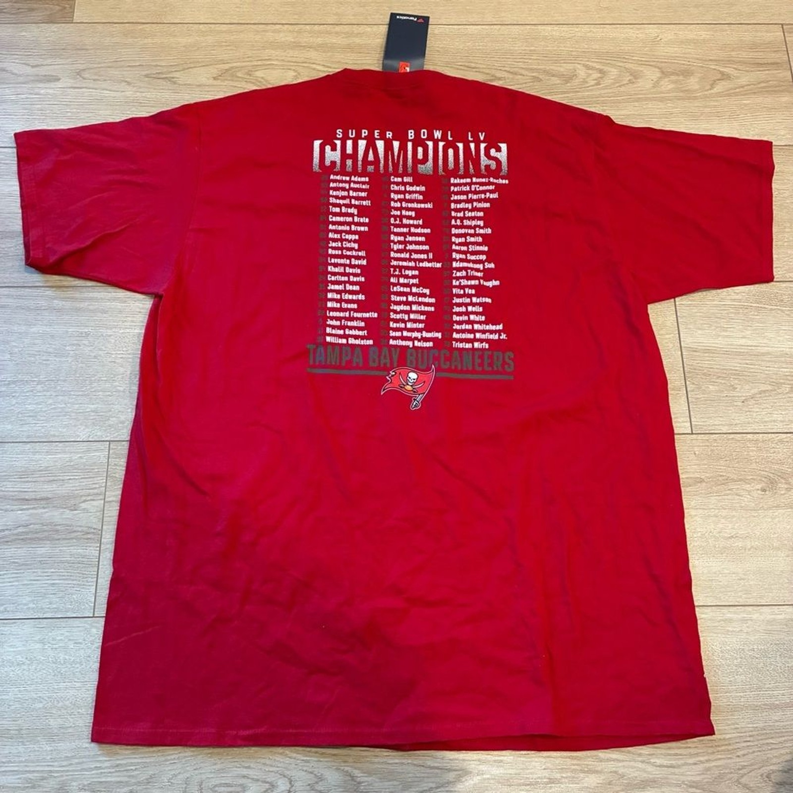 NWT Fanatics Tampa Bay Buccaneers NFL Football Super Bowl T-shirt Size 2XL