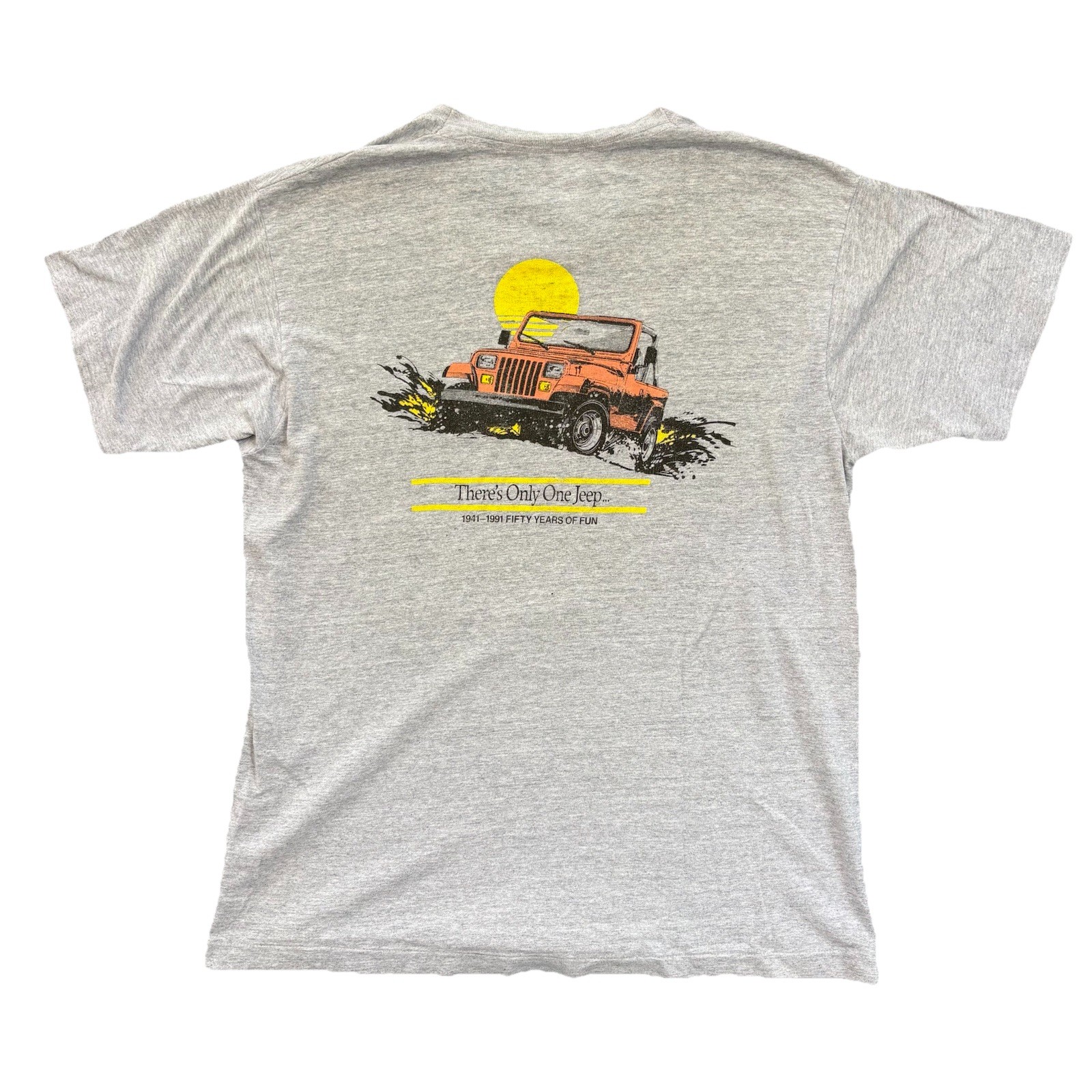 1991 Jeep 50th Anniversary Graphic Tee Mens XL 1941-1991 FIFTY YEARS OF FUN VTG