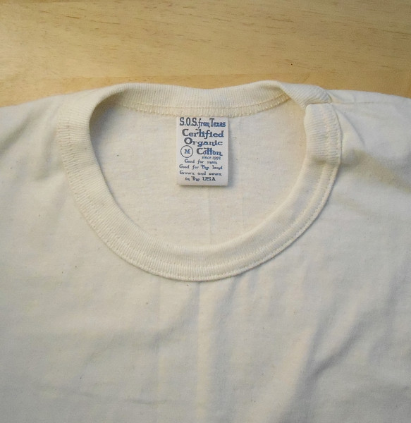 Organic Cotton Men’s Short Sleeve Tee Shirts Made in USA Natural color