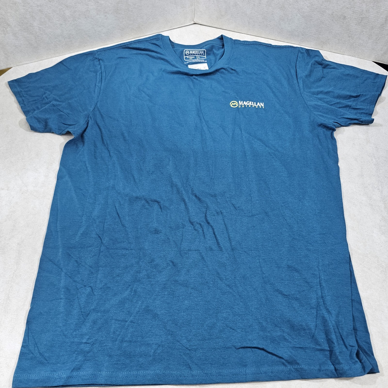 Magellan Outdoor Classic Fit Mens XL Blue Short Sleeve Bass T-shirt NWT